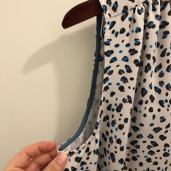 CAbi Camilla Leopard Print Shirt Dress blue medium - Picture 7 of 12